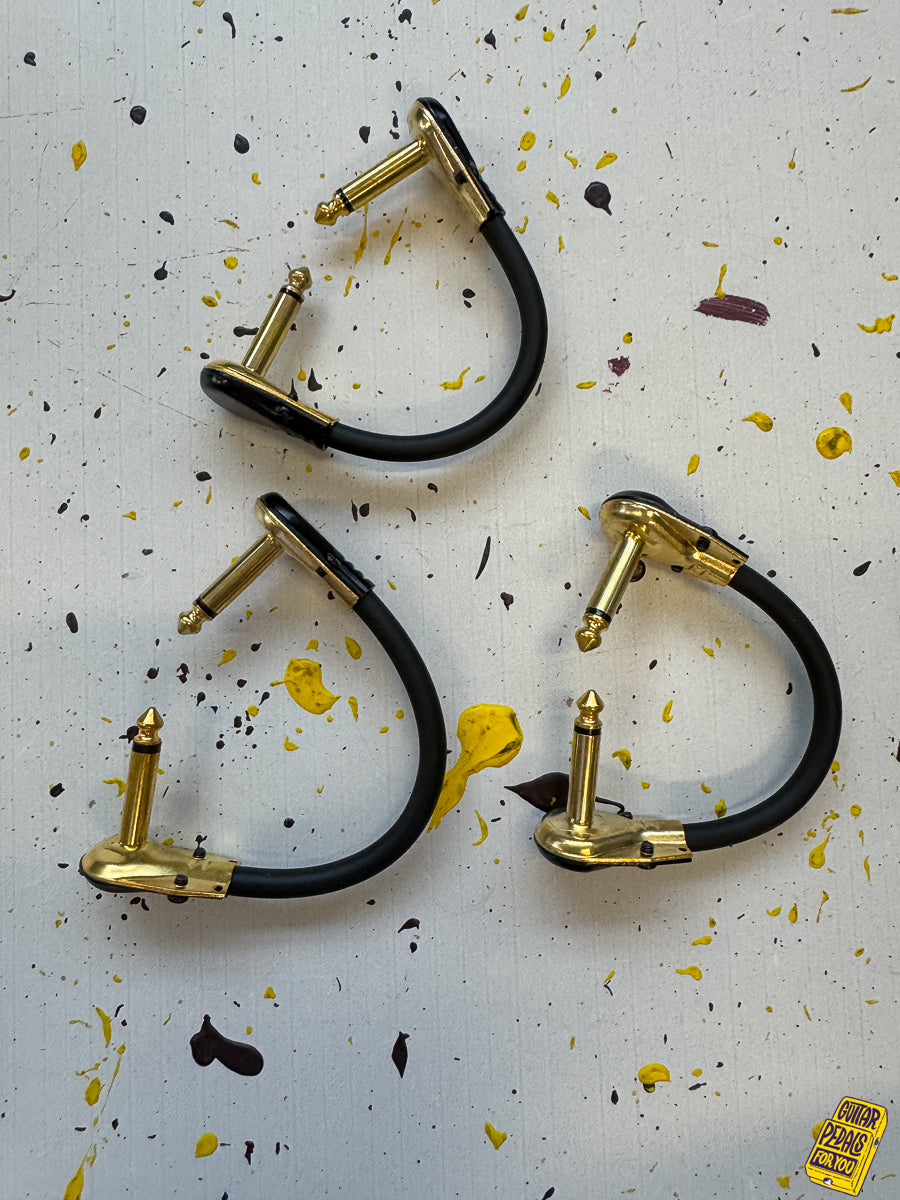 3x Patchkabel 15 CM goudkleurig