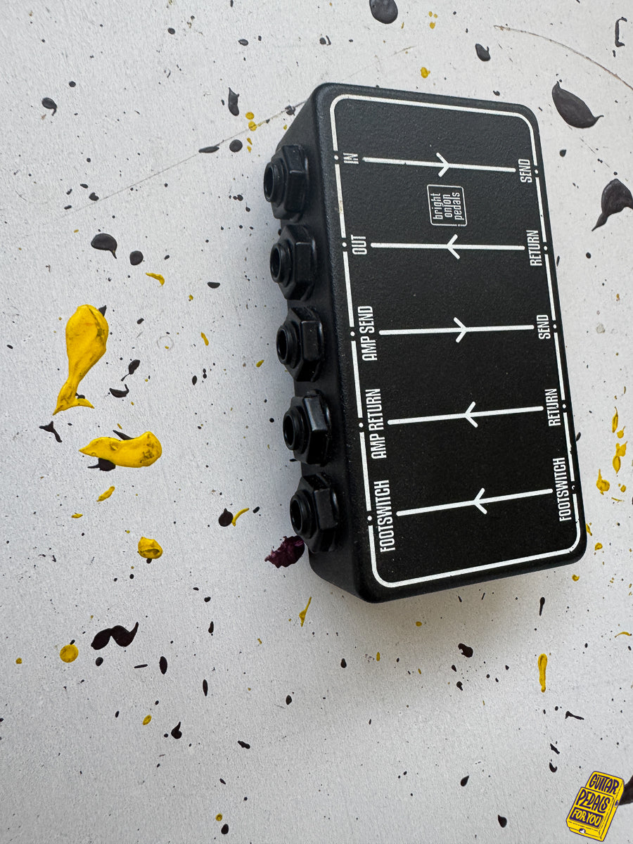 Bright Onion Pedals - 5 Gang Patchbox - Top and Side Sockets