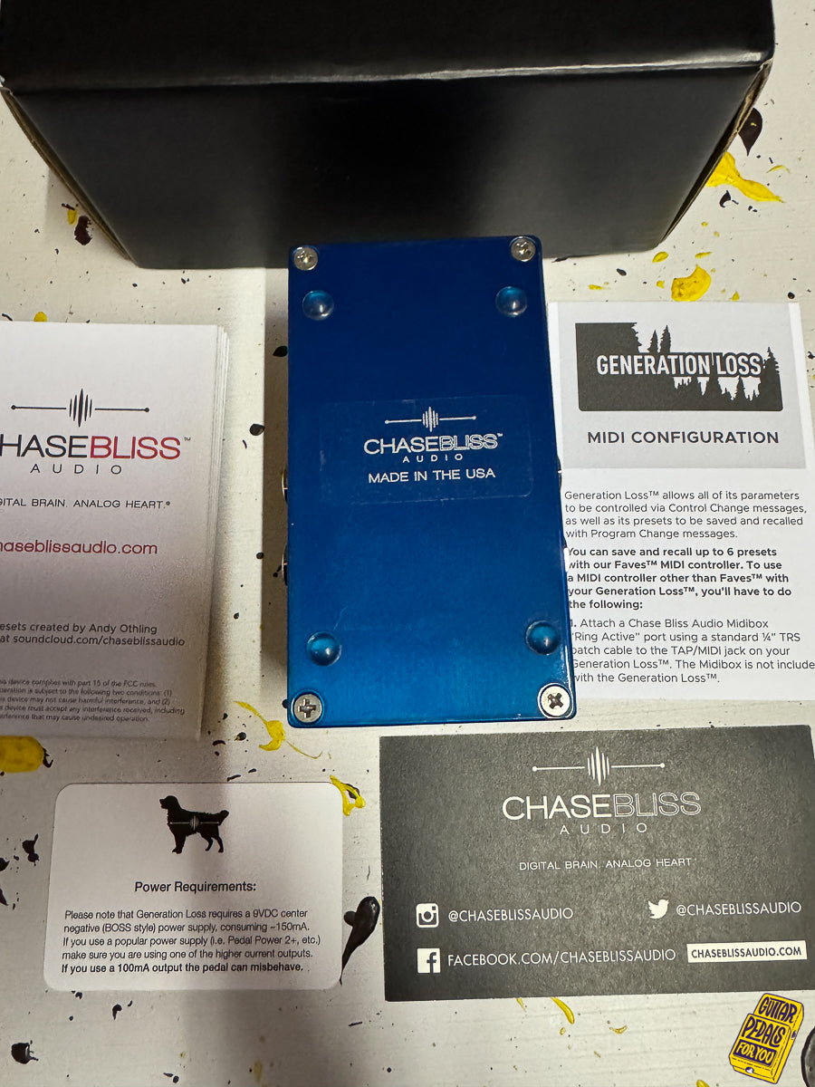 Chase Bliss Audio/Cooper FX Limited Edition Generation Loss